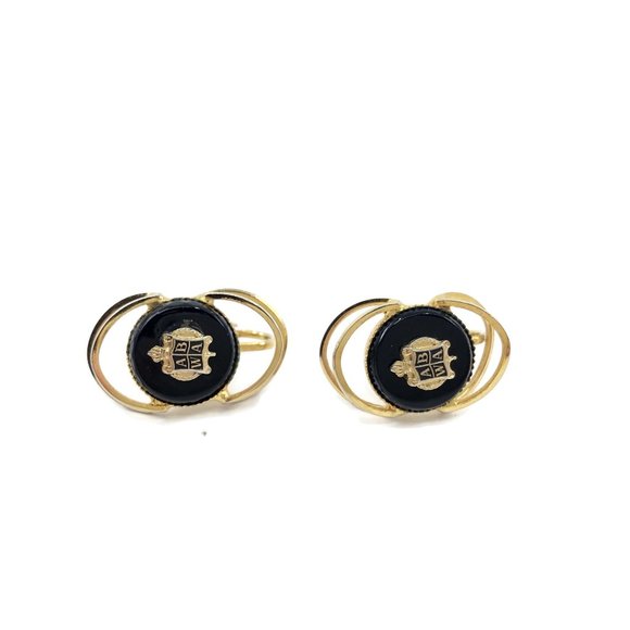 ABWA Gold & Black Clip On Earrings - Picture 4 of 7